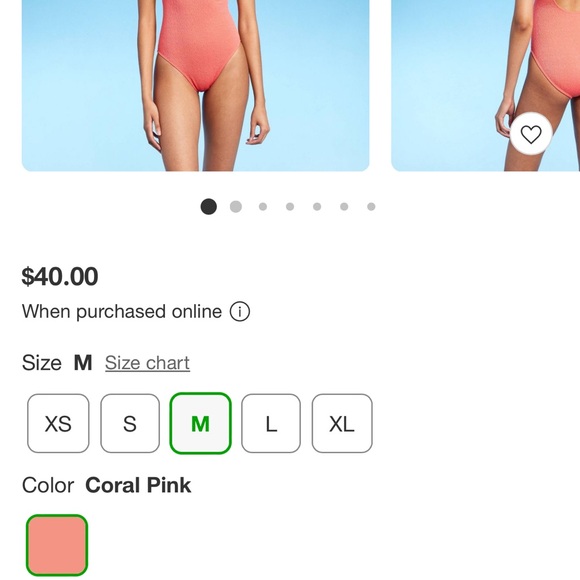 🔵 Womens Crepe Bralette Tie-Front One Piece Swimsuit - Shade & Shore NWT sz MED - Picture 5 of 14